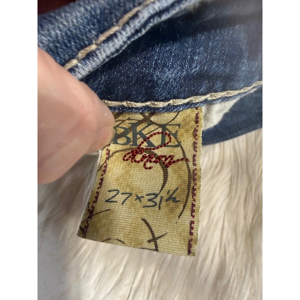 BKE Harper Skinny Jeans Womens 27x31.5 Medium Wash Embroidered Pockets Denim - Picture 2 of 2